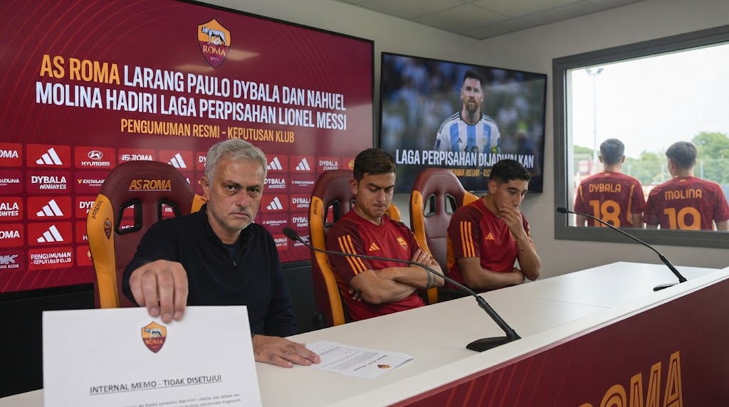 AS Roma Larang Paulo Dybala dan Nahuel Molina Hadiri Laga Perpisahan Lionel Messi