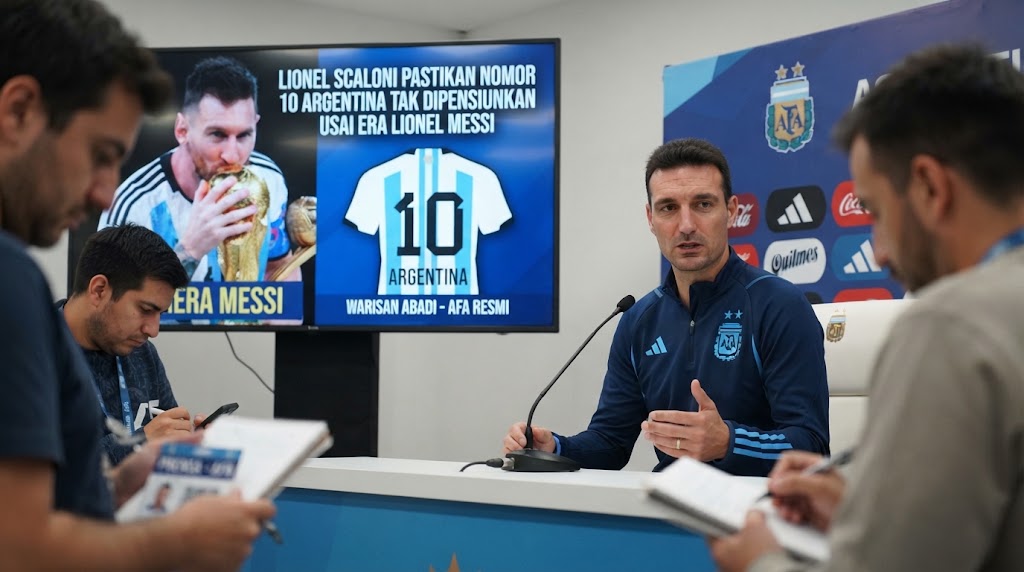 Lionel Scaloni Pastikan Nomor 10 Argentina Tak Dipensiunkan Usai Era Lionel Messi