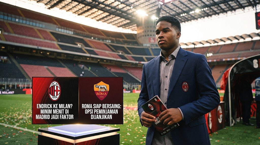Minim Menit Bermain di Real Madrid, Endrick Masuk Radar AC Milan dan AS Roma untuk Bursa Januari