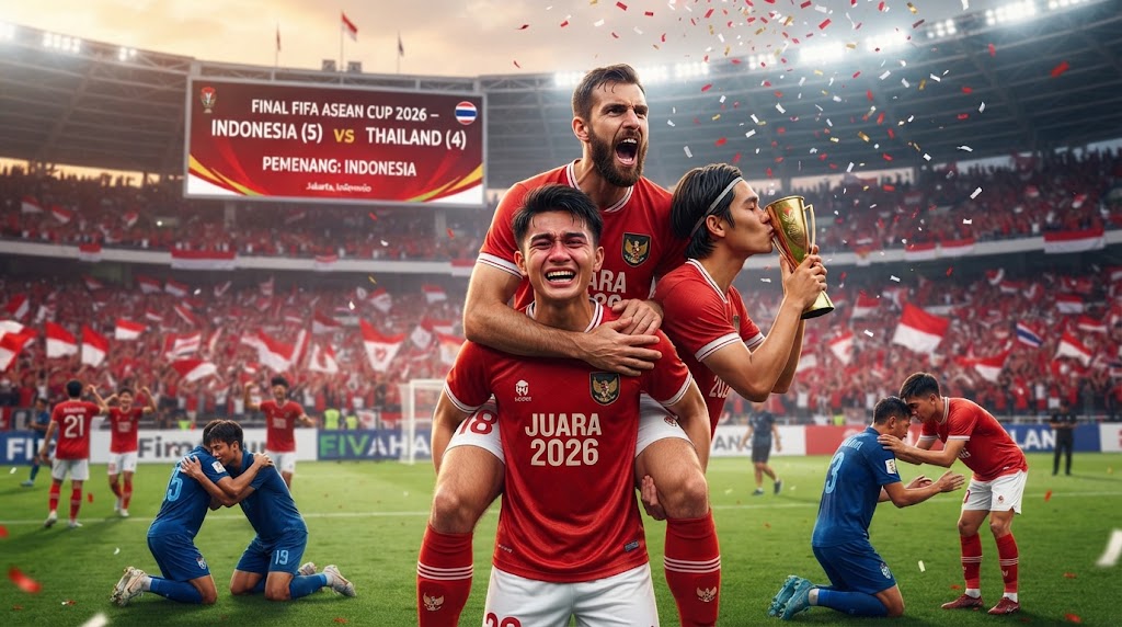 Dramatis! Kalahkan Thailand Lewat Adu Penalti, Timnas Indonesia Juara FIFA ASEAN Cup 2026