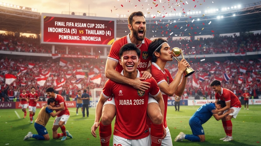 Sempurna di Adu Penalti! Bungkam Thailand, Timnas Indonesia Angkat Trofi FIFA ASEAN Cup 2026