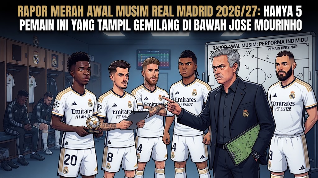Rapor Merah Awal Musim Real Madrid 2026/27: Hanya 5 Pemain Ini yang Tampil Gemilang di Bawah Jose Mourinho