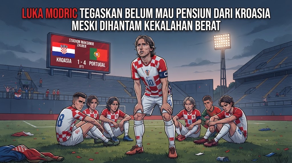 Luka Modric Tegaskan Belum Mau Pensiun dari Kroasia Meski Dihantam Kekalahan Berat