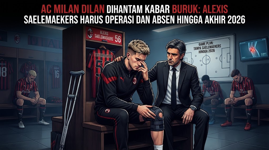 AC Milan Dihantam Kabar Buruk: Alexis Saelemaekers Harus Operasi dan Absen Hingga Akhir 2026