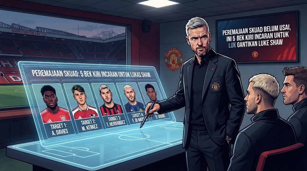 Peremajaan Skuad Belum Usai, Ini 5 Bek Kiri Incaran Manchester United untuk Gantikan Luke Shaw