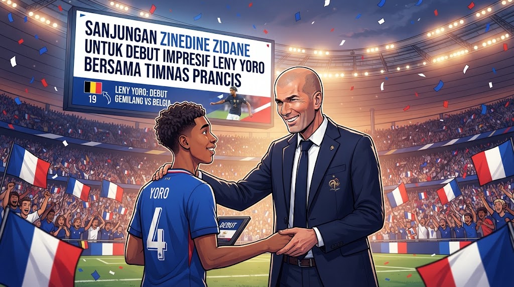 Sanjungan Zinedine Zidane untuk Debut Impresif Leny Yoro Bersama Timnas Prancis