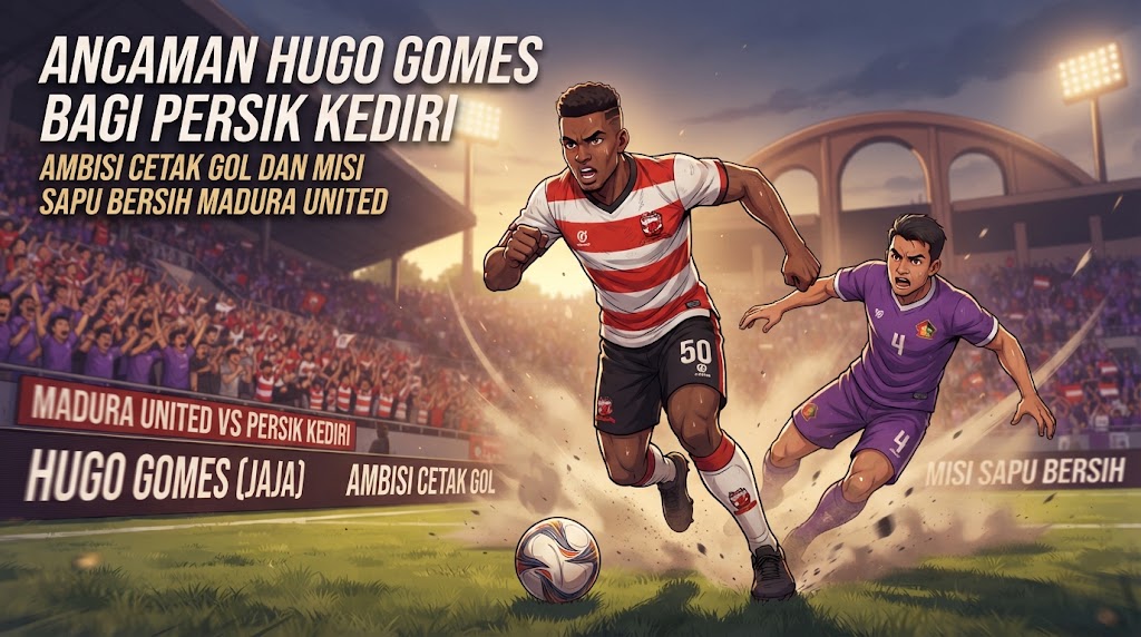 Ancaman Hugo Gomes bagi Persik Kediri: Ambisi Cetak Gol dan Misi Sapu Bersih Madura United