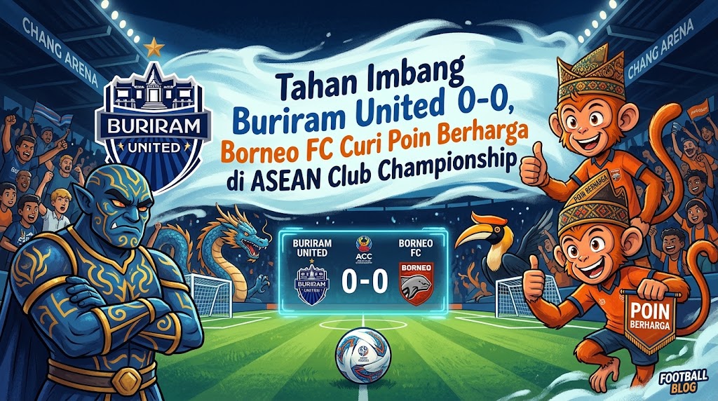 Tahan Imbang Buriram United 0-0, Borneo FC Curi Poin Berharga di ASEAN Club Championship