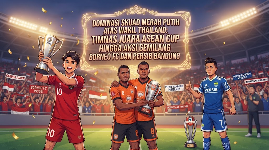 Dominasi Skuad Merah Putih Atas Wakil Thailand: Timnas Juara ASEAN Cup hingga Aksi Gemilang Borneo FC dan Persib Bandung