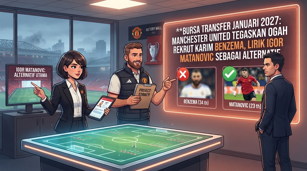 Bursa Transfer Januari 2027: Manchester United Tegaskan Ogah Rekrut Karim Benzema, Lirik Igor Matanovic Sebagai Alternatif
