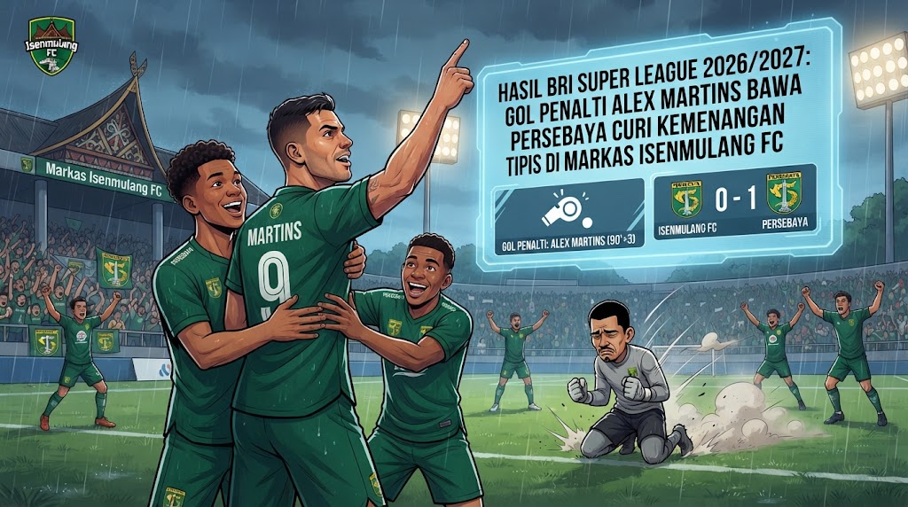 Hasil BRI Super League 2026/2027: Gol Penalti Alex Martins Bawa Persebaya Curi Kemenangan Tipis di Markas Isenmulang FC