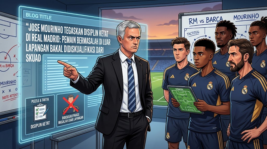 Jose Mourinho Tegaskan Disiplin Ketat di Real Madrid: Pemain Bermasalah di Luar Lapangan Bakal Didiskualifikasi dari Skuad