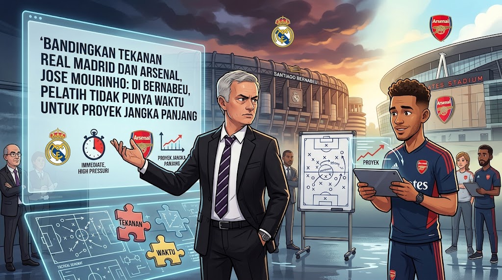 Bandingkan Tekanan Real Madrid dan Arsenal, Jose Mourinho: Di Bernabeu, Pelatih Tidak Punya Waktu untuk Proyek Jangka Panjang