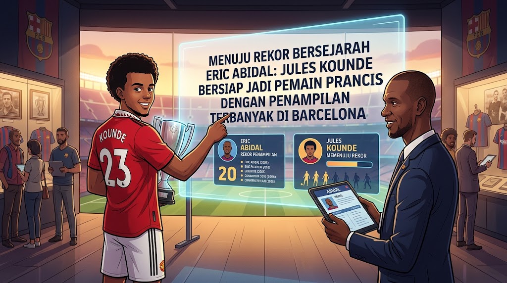 Menuju Rekor Bersejarah Eric Abidal: Jules Kounde Bersiap Jadi Pemain Prancis dengan Penampilan Terbanyak di Barcelona