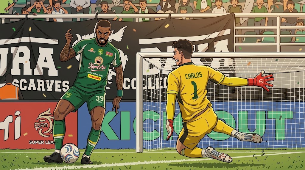 Dwigol Miguel Pereira Selamatkan Persebaya dari Kekalahan Atas PSS Sleman