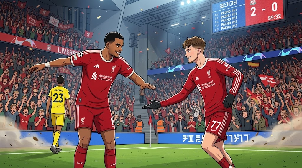 Cetak 2 Assist Lawan Villarreal, Rio Ngumoha Pecahkan Rekor Michael Owen di Liverpool