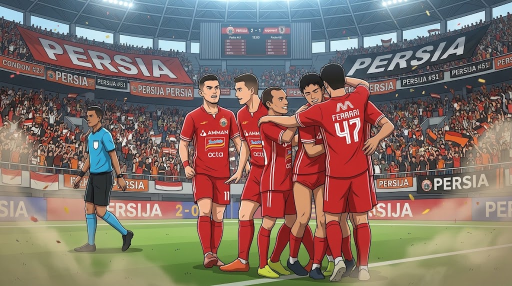 Persija Bantai Arema FC 5-1, Macan Kemayoran Rebut Puncak Klasemen