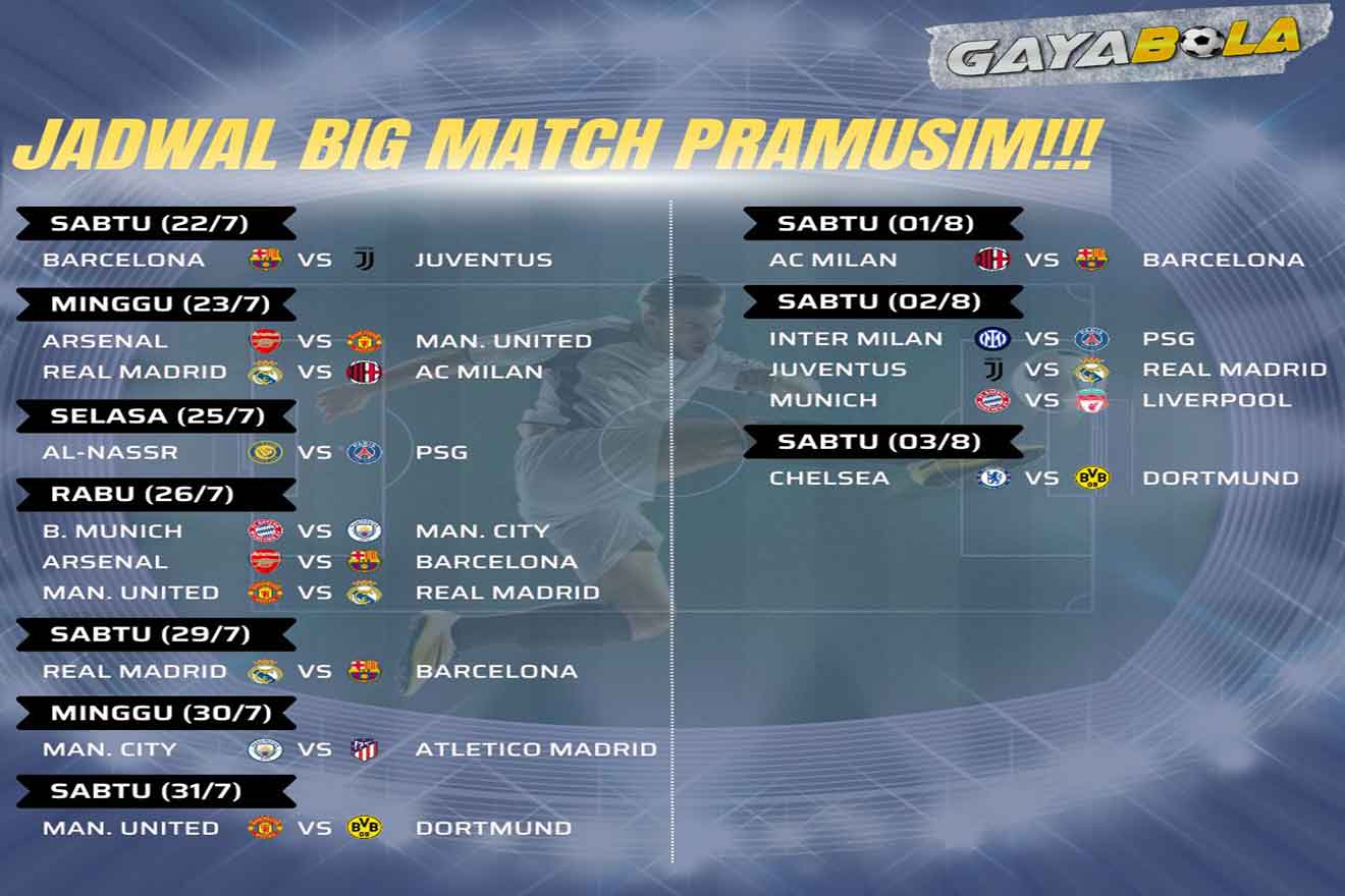 Jadwal Gayabola Big Match Pramusim 2023/2024